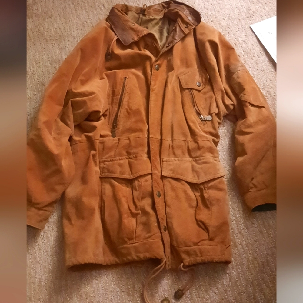 Real, true 80's vintage- Fox Run Leather Jacket- Native American Western
